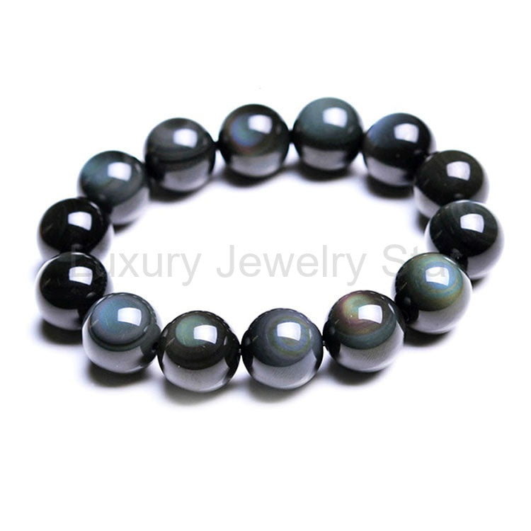 Natural Rainbow Obsidian Crystal Bracelet - image 5