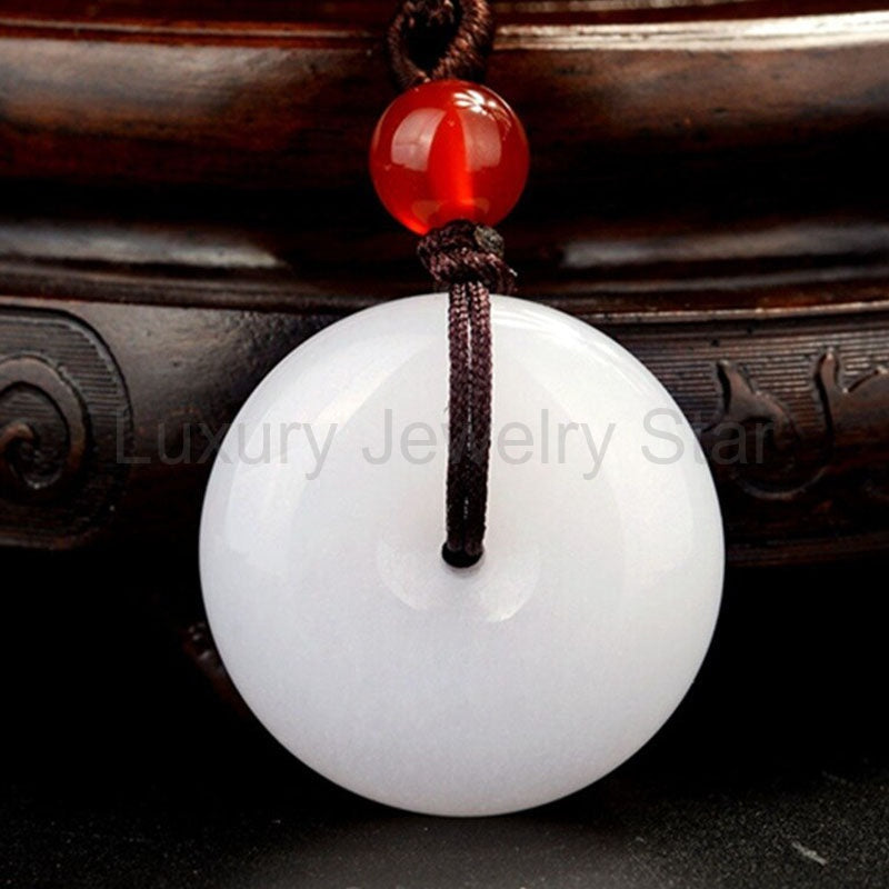 Natural White Jade Purity Necklace - image 10