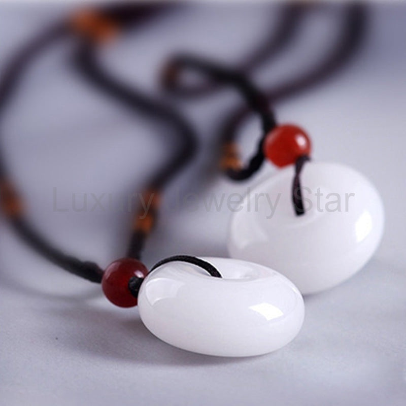 Natural White Jade Purity Necklace - image 7