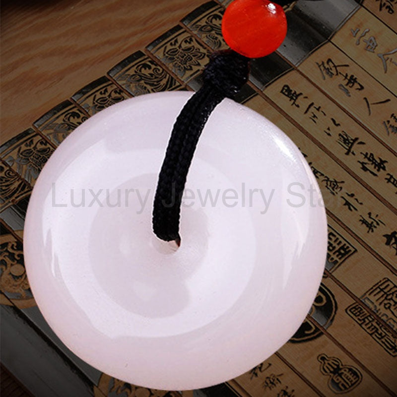 Natural White Jade Purity Necklace - image 9