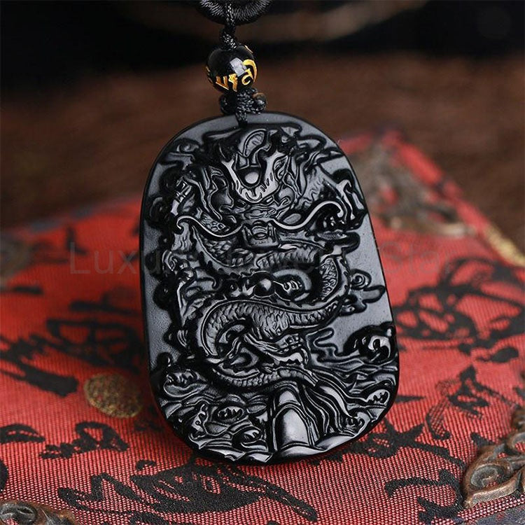 Obsidian Dragon Success Necklace - image 5