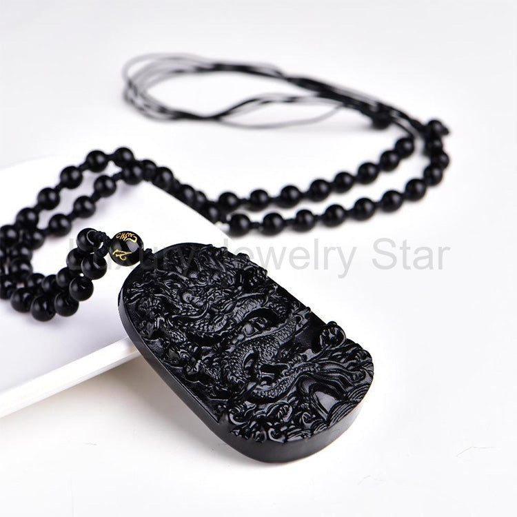 Obsidian Dragon Success Necklace - image 7
