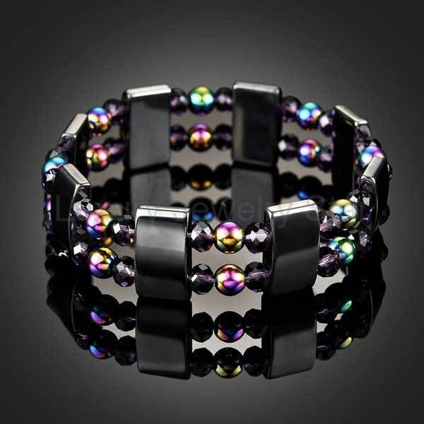 Rainbow Magnetic Hematite Wellness Bracelet - image 5