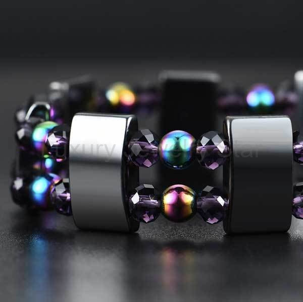 Rainbow Magnetic Hematite Wellness Bracelet - image 6