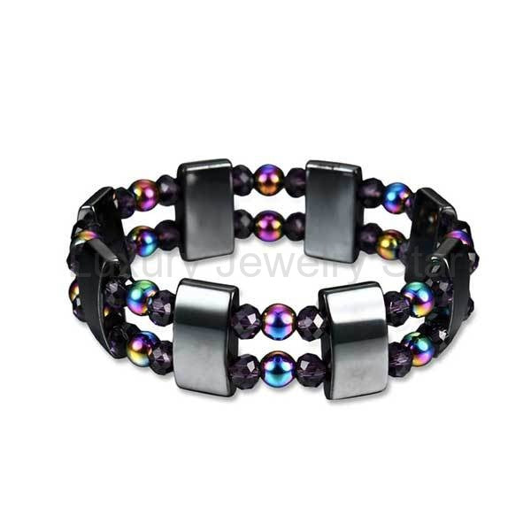 Rainbow Magnetic Hematite Wellness Bracelet - image 7