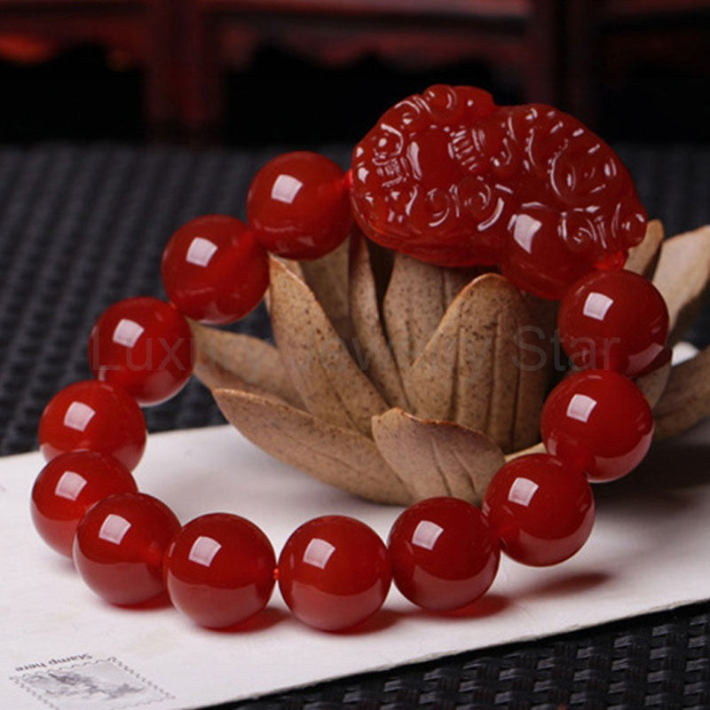 Red Agate Pixiu Bracelet for Wealth and Abundance - image 3