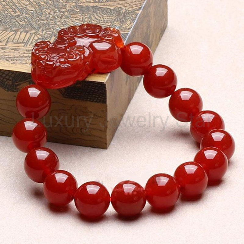 Red Agate Pixiu Bracelet for Wealth and Abundance - image 4
