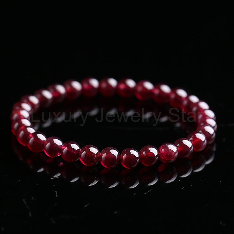 Red Garnet Stone Bead Bracelet - image 7