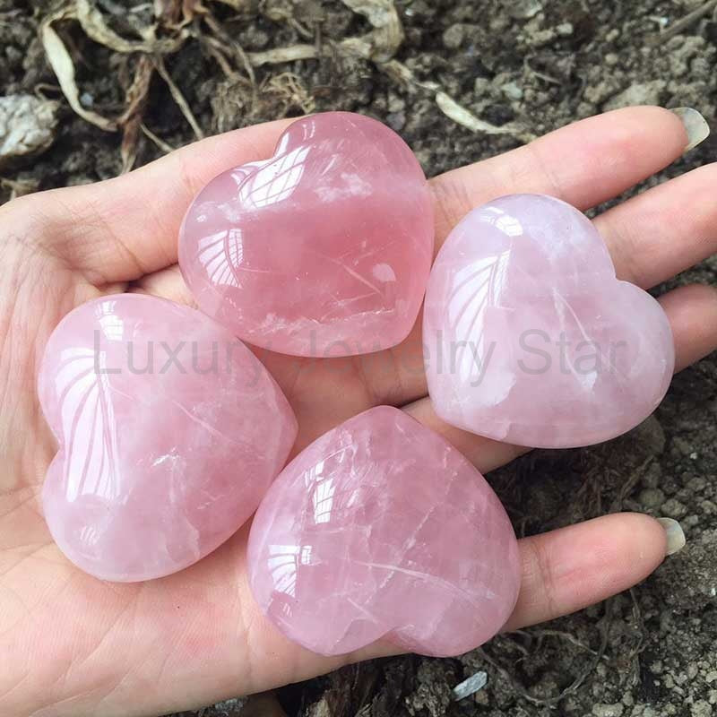 Rose Quartz Heart-Shaped Love Stone