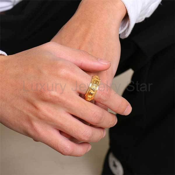 ROTATING Om Mani Padme Hum Mantra Tibetan Ring - image 5