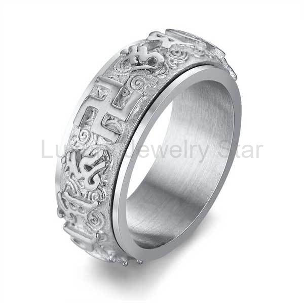 ROTATING Om Mani Padme Hum Mantra Tibetan Ring - image 7