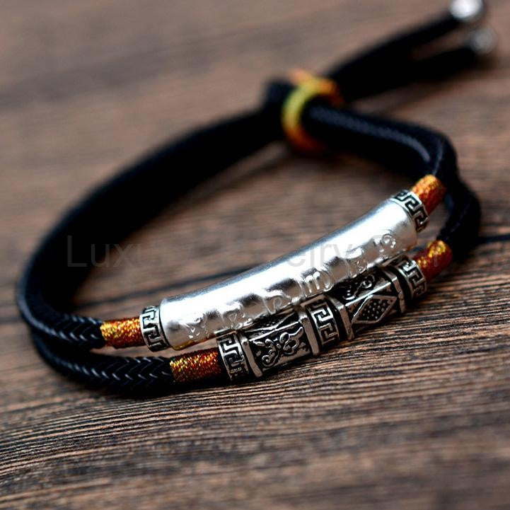 Silver Mani Mantra Double Bracelet - image 3