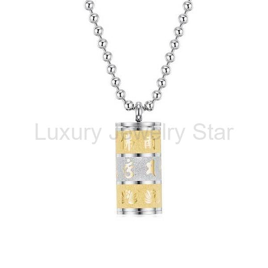 Tibetan Mani Mantra Pendant Necklace - image 2