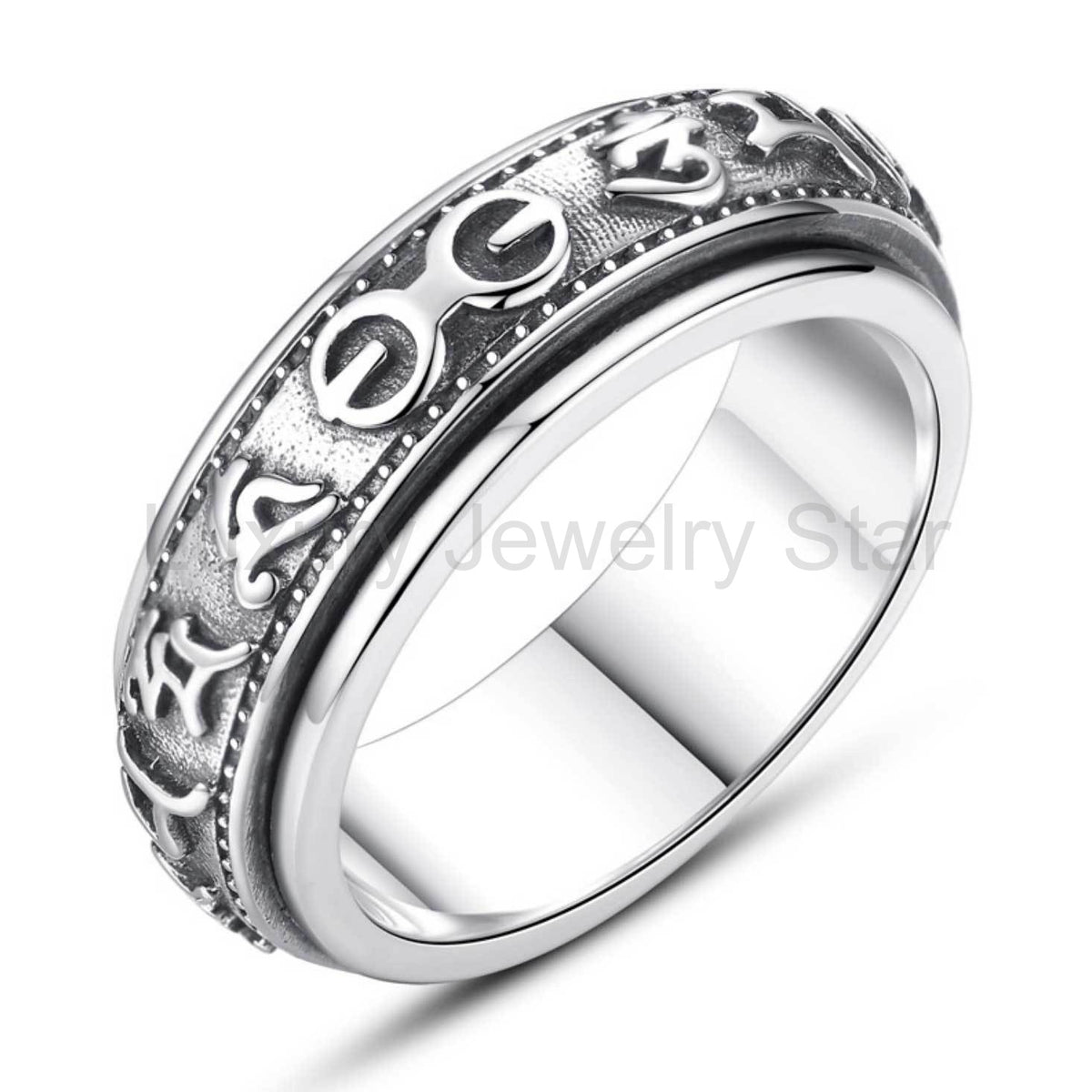 Tibetan Mani Mantra Wheel of Life Ring - image 4