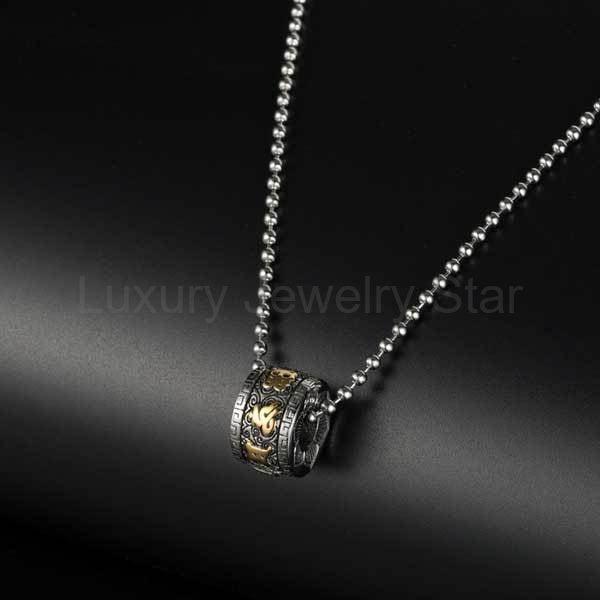 Tibetan Om Mani Padme Hum Lotus Pendant - image 2