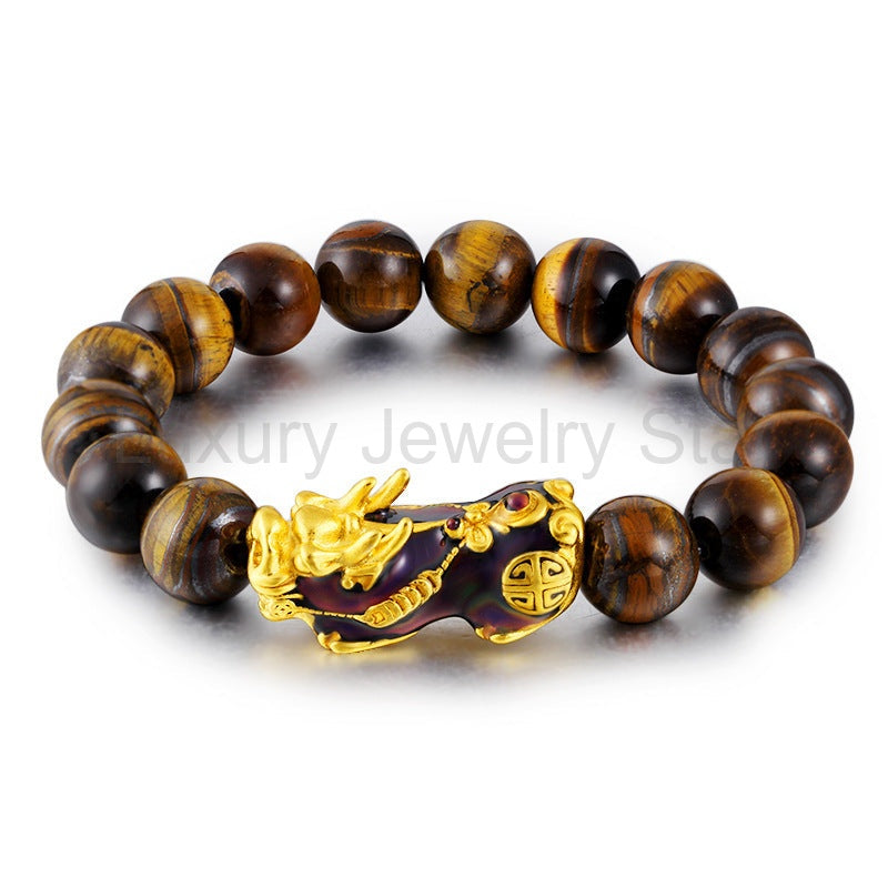 Tiger’s Eye Pixiu Prosperity Bracelet - image 3