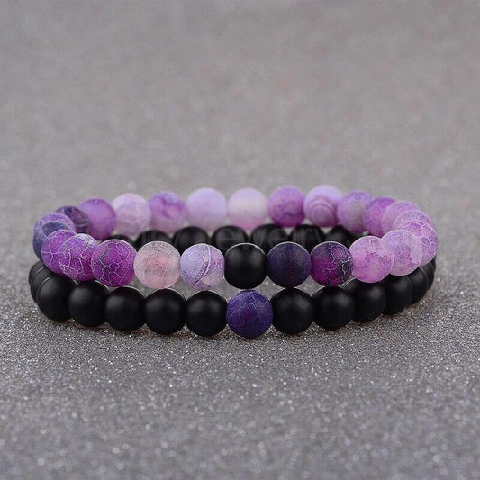 Wind Fossil Agate Beads Bracelet - image 2