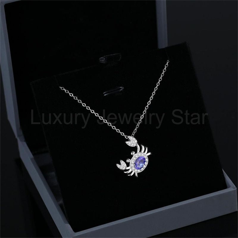 925 Sterling Silver Crab Necklace - image 4