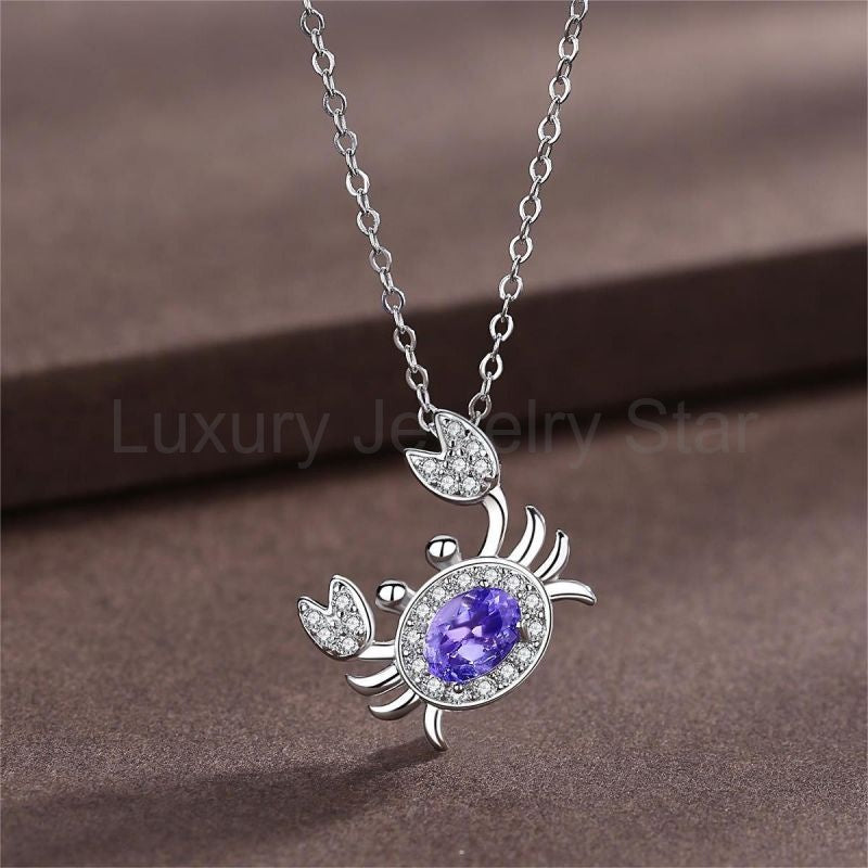 925 Sterling Silver Crab Necklace - image 5