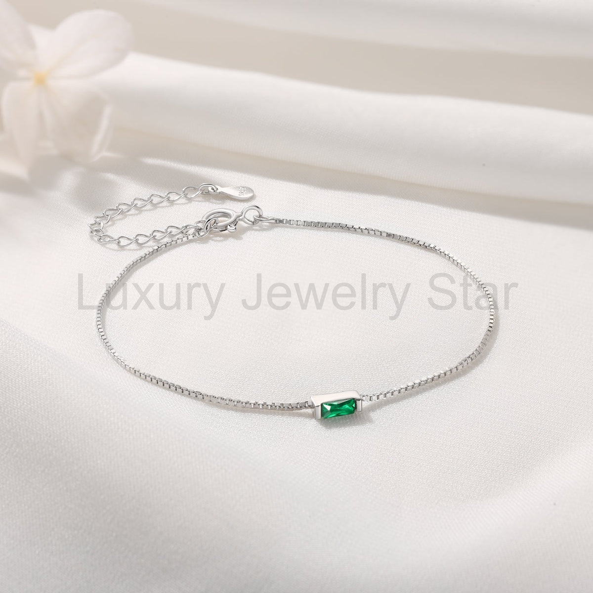 925 Sterling Silver Custom Birthstone Bracelet - image 8
