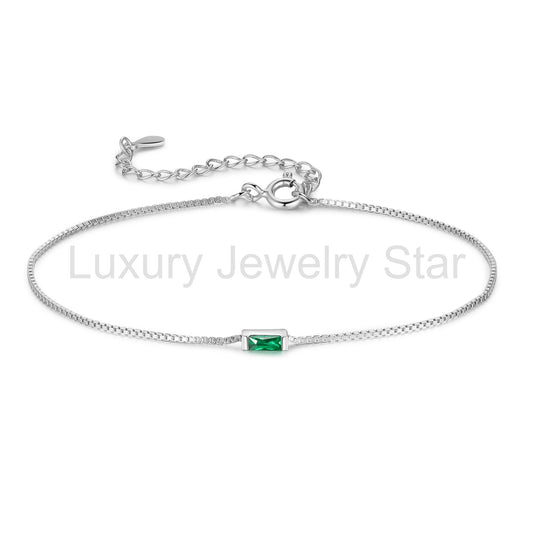 925 Sterling Silver Custom Birthstone Bracelet