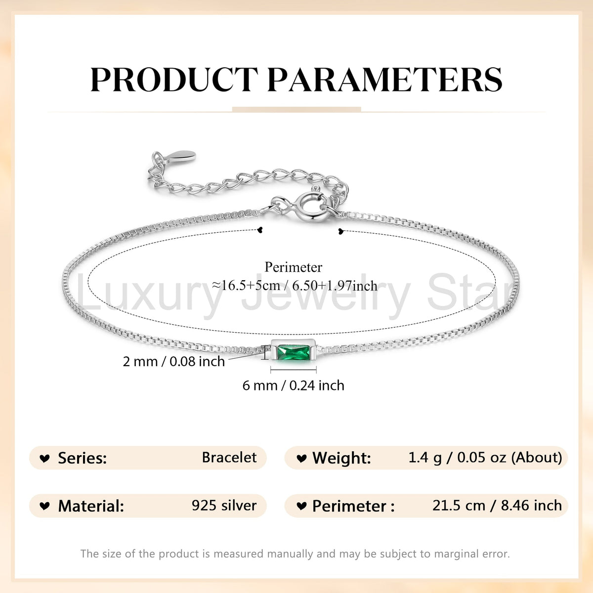 925 Sterling Silver Custom Birthstone Bracelet - image 25