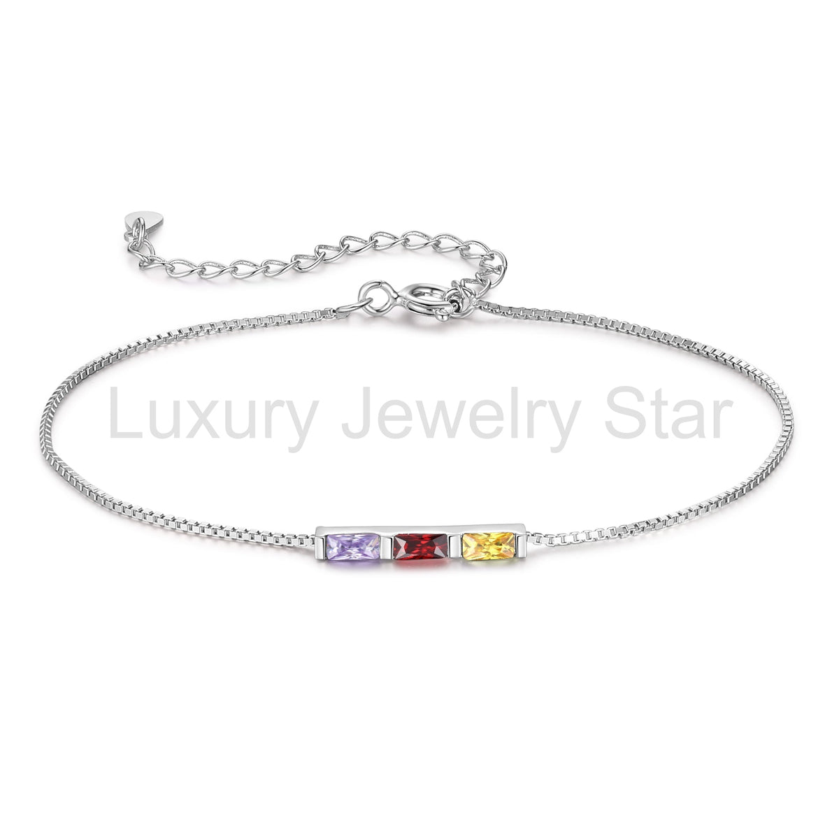 925 Sterling Silver Custom Birthstone Bracelet - image 27