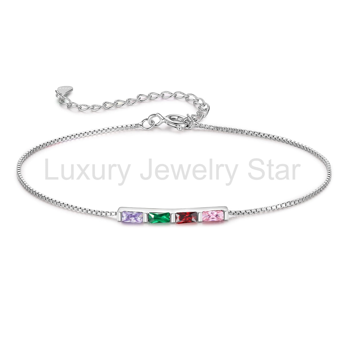 925 Sterling Silver Custom Birthstone Bracelet - image 28
