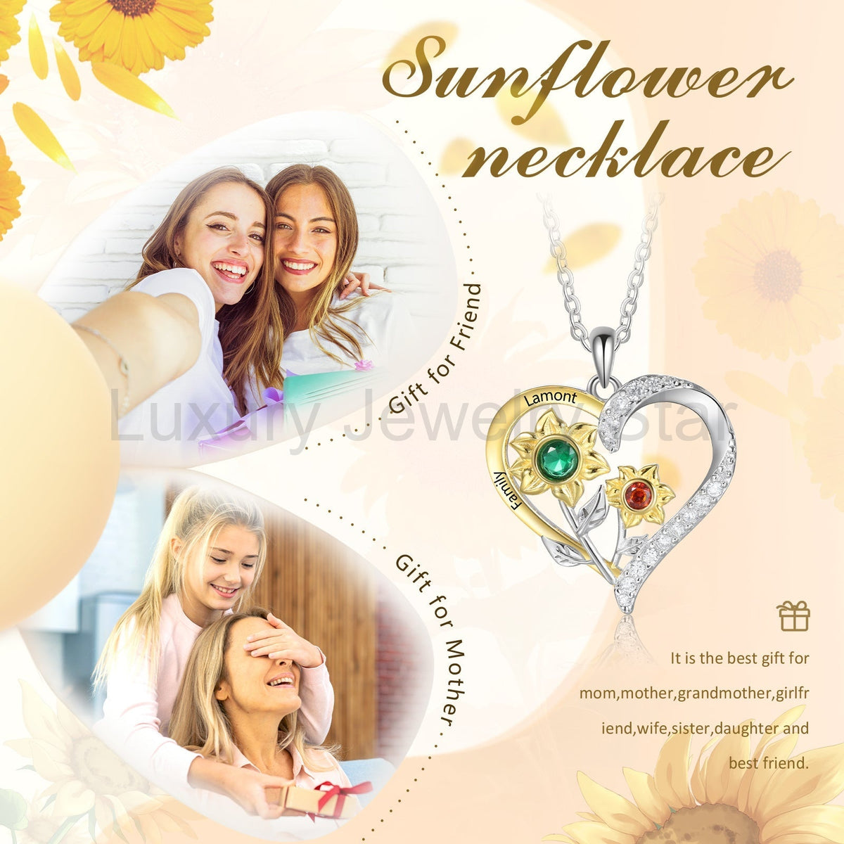 925 Sterling Silver Custom Birthstone necklace - image 6