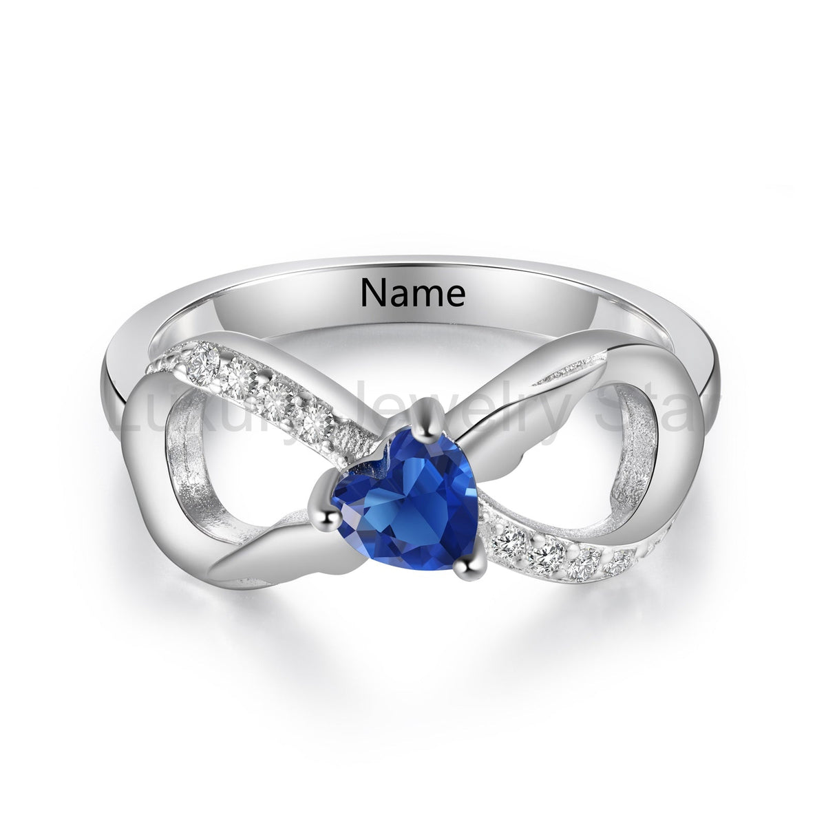 925 Sterling Silver Custom Birtstone Ring - image 3