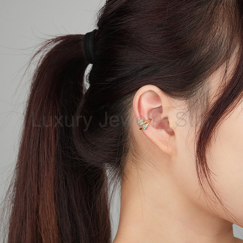 925 Sterling Silver Dragonfly Earrings - image 4