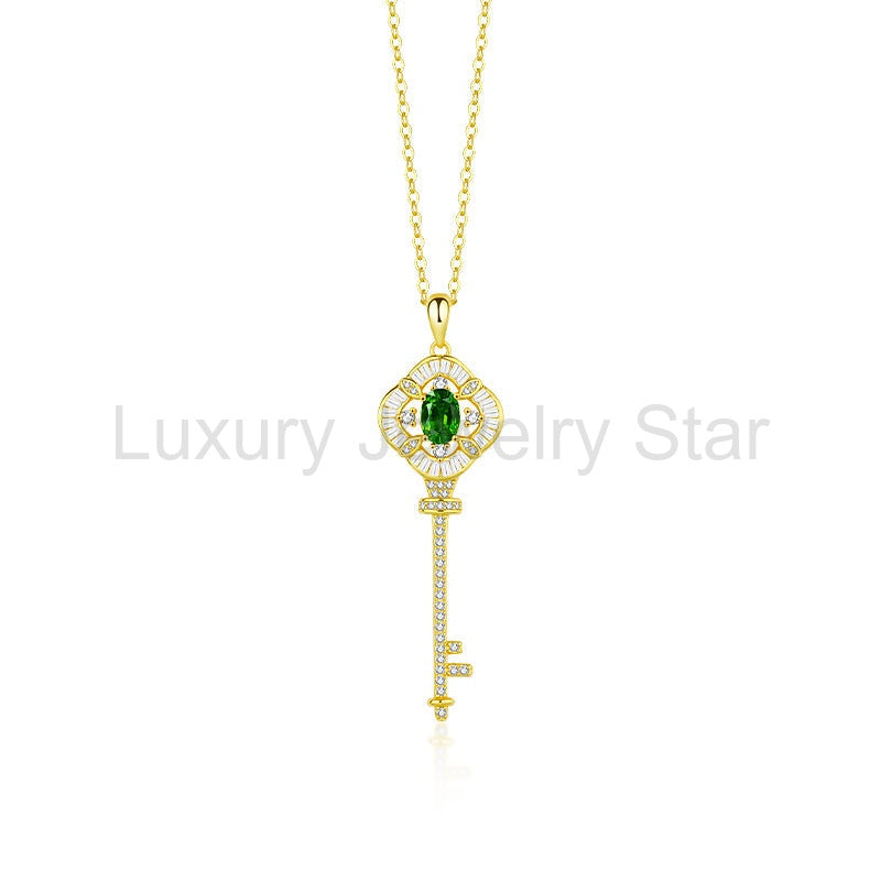 925 Sterling Silver Key Necklace