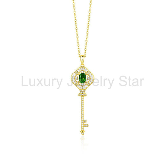 925 Sterling Silver Key Necklace