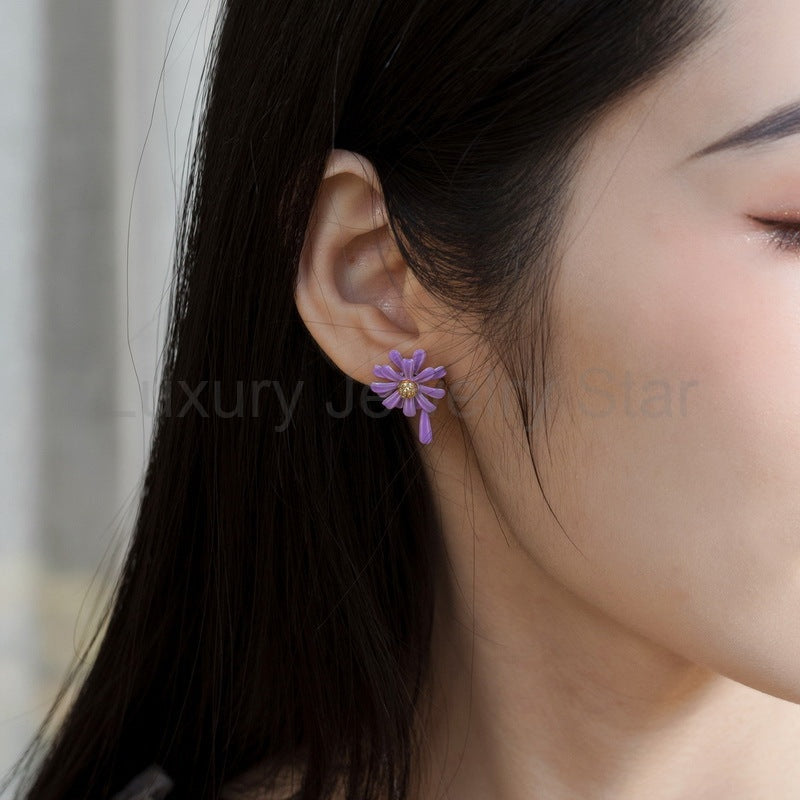 925 Sterling Silver Little Daisy Earrings - image 3