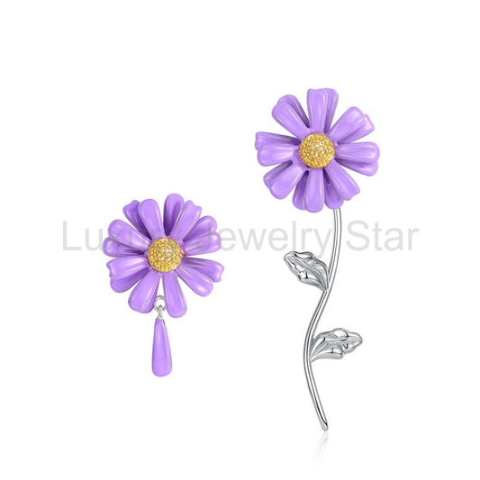 925 Sterling Silver Little Daisy Earrings