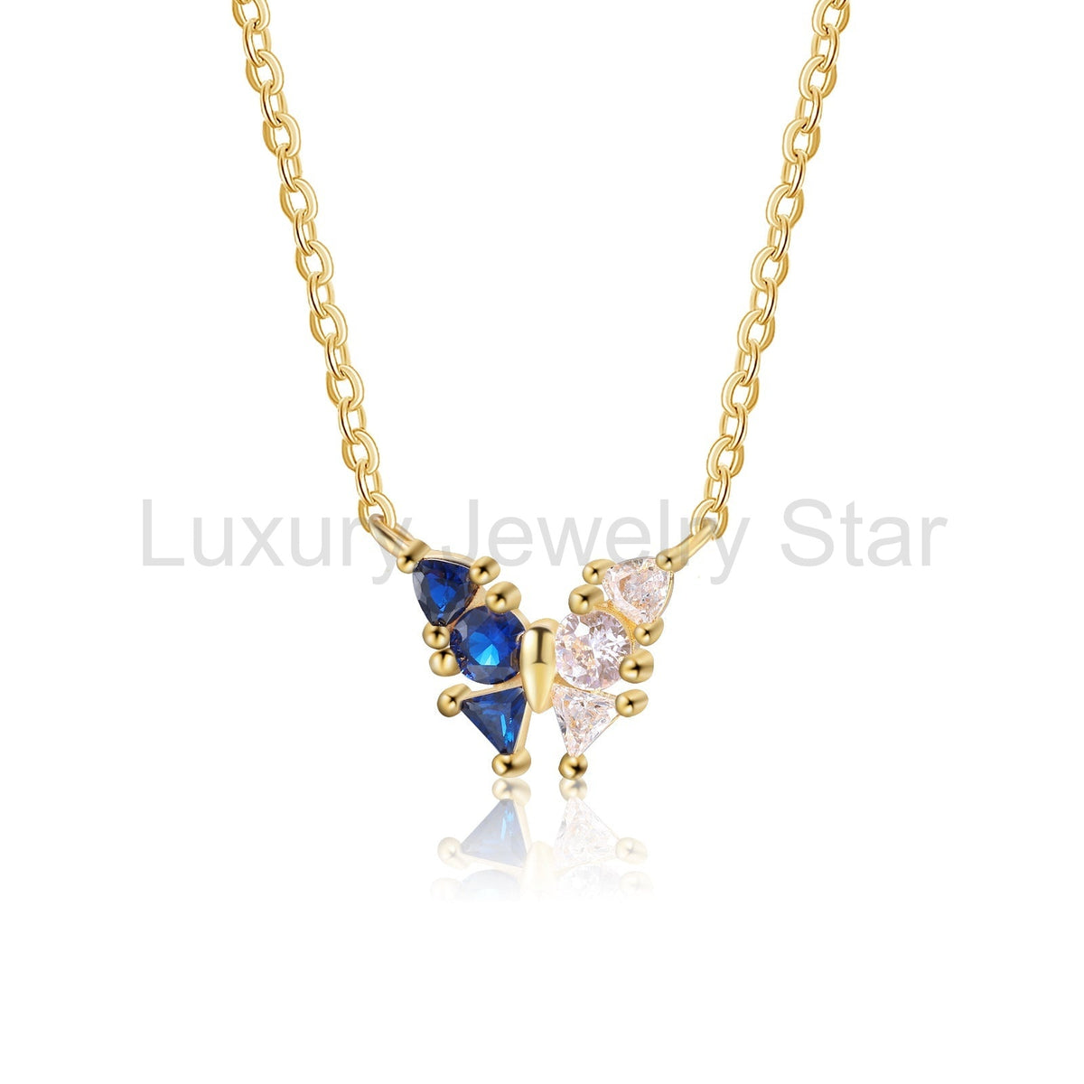 Custom Birthstone Butterfly Necklace