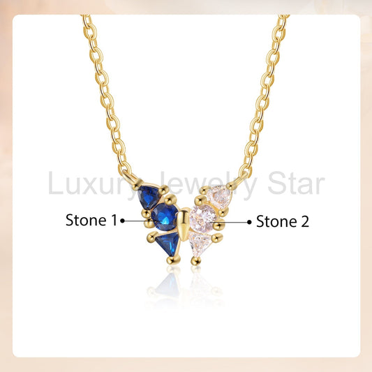 Custom Birthstone Butterfly Necklace - image 2