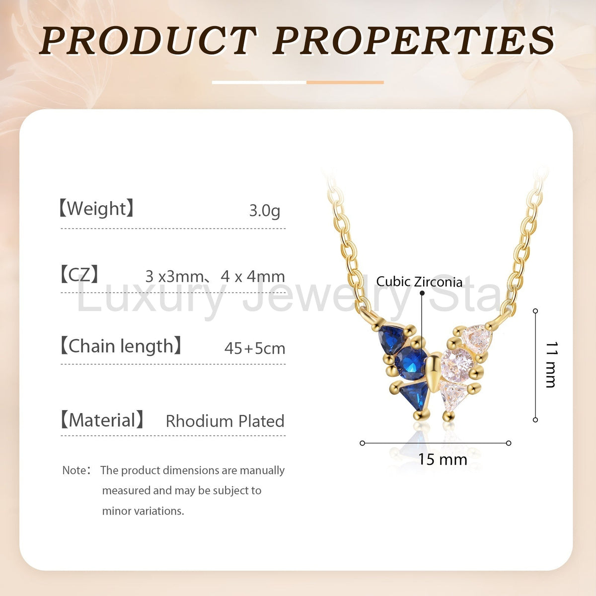 Custom Birthstone Butterfly Necklace - image 3