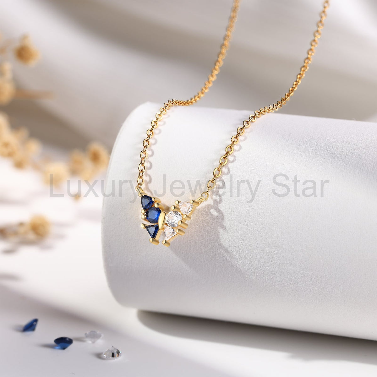 Custom Birthstone Butterfly Necklace - image 5