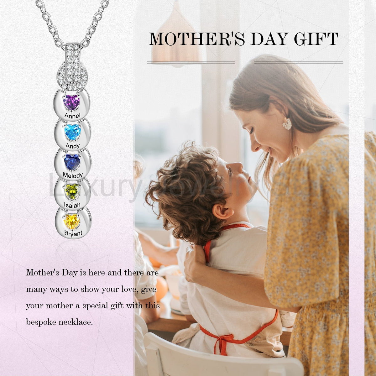 Custom Birthstone Necklace - image 3