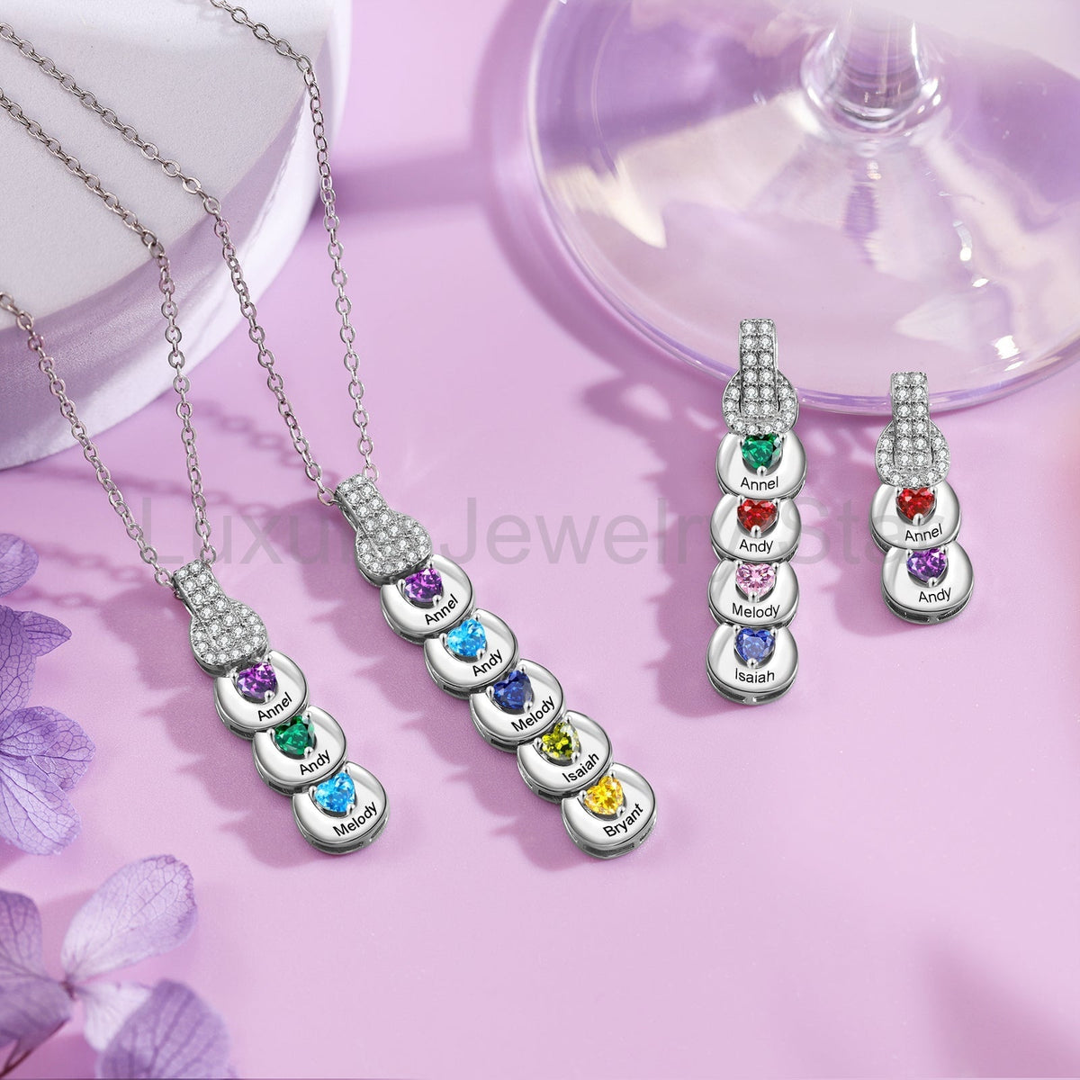 Custom Birthstone Necklace - image 4