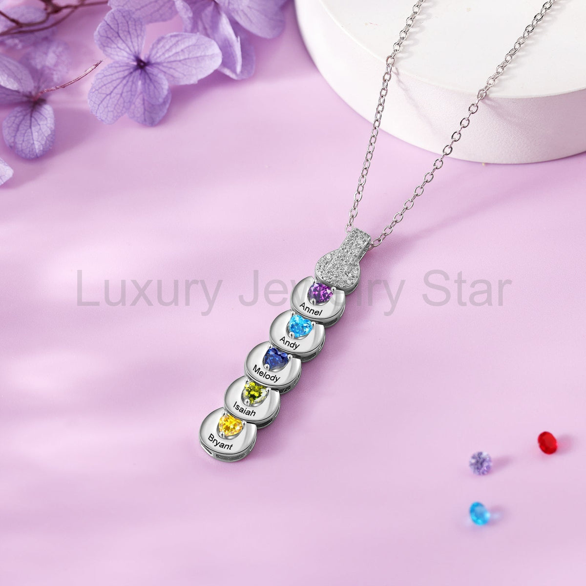 Custom Birthstone Necklace - image 5