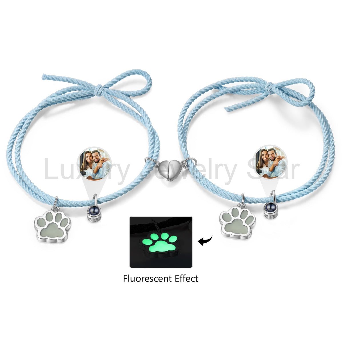 Custom Couple Luminous Projection Woven Bracelet - image 10