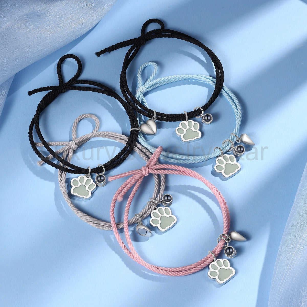 Custom Couple Luminous Projection Woven Bracelet - image 5