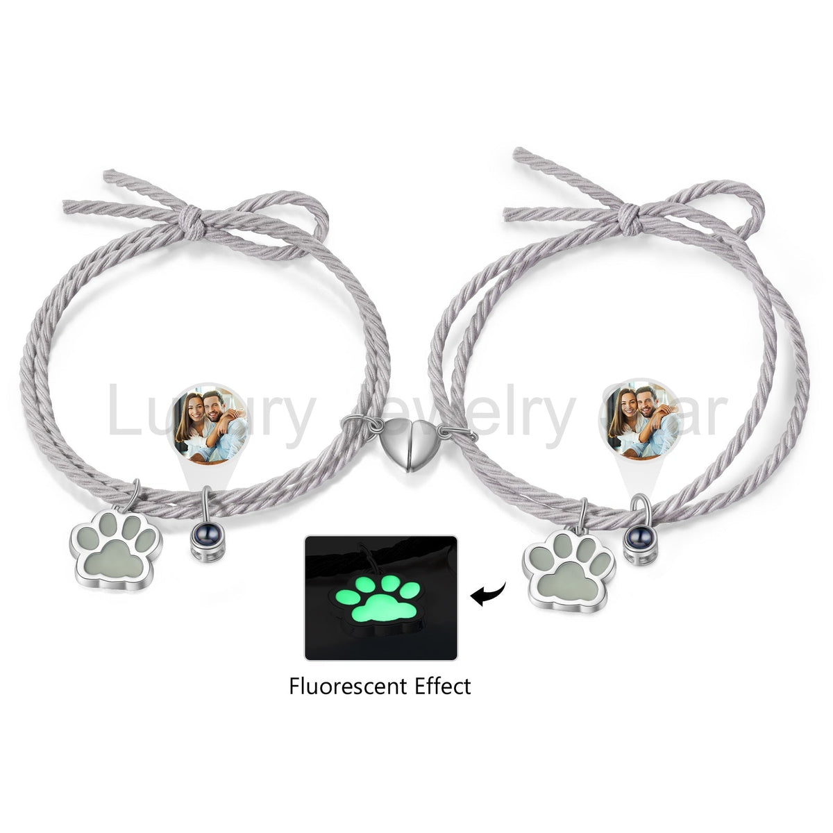 Custom Couple Luminous Projection Woven Bracelet - image 9