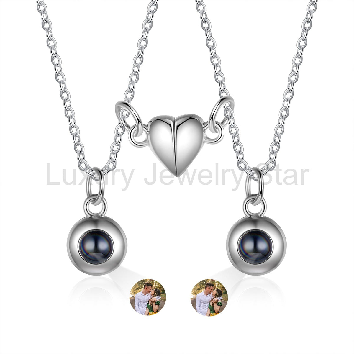 Custom Couple Projection Necklace