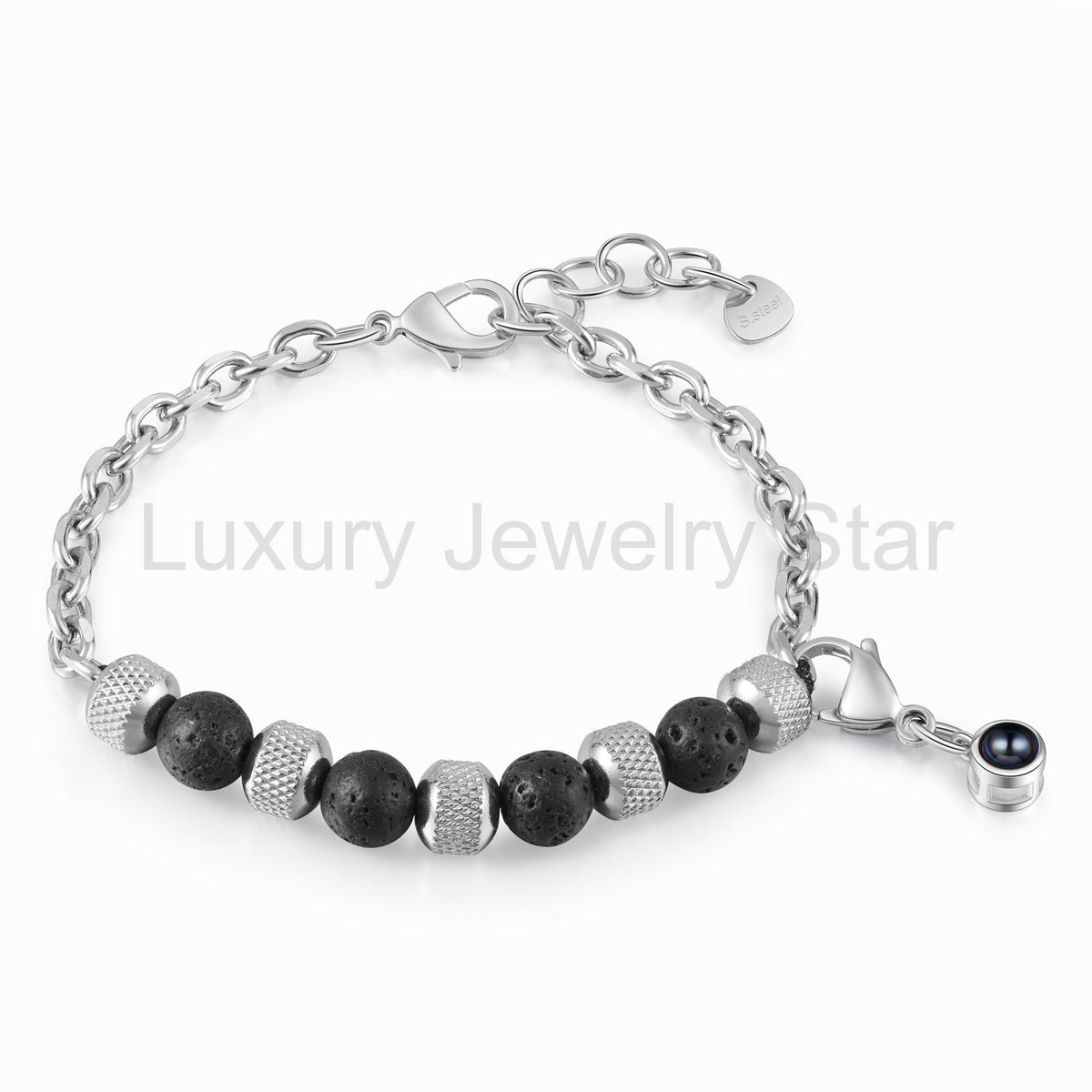 Custom Photo Projection Beaded Bracelet