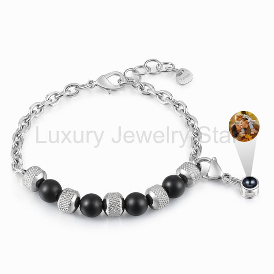 Custom Photo Projection Beaded Bracelet - image 2