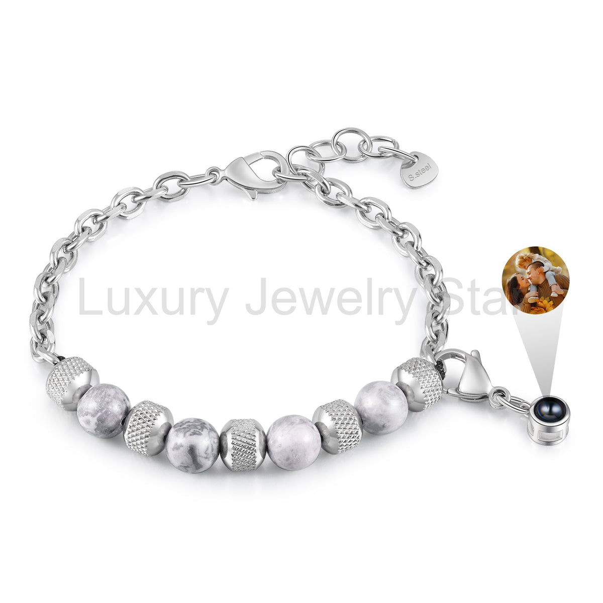 Custom Photo Projection Beaded Bracelet - image 3