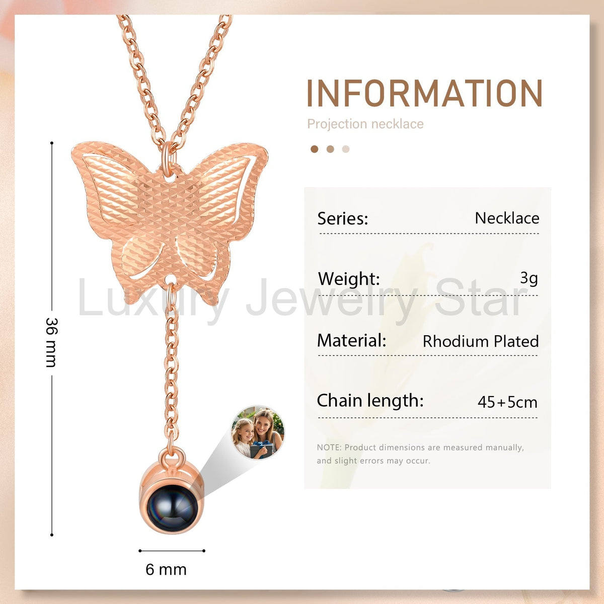 Custom Photo Projection Necklace - image 8